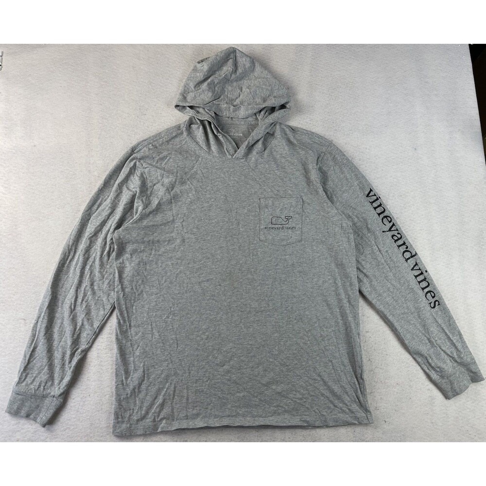 Vineyard Vines Men’s Large Gray Hoodie Pullover Long Sleeve Vineyard Vines Logo